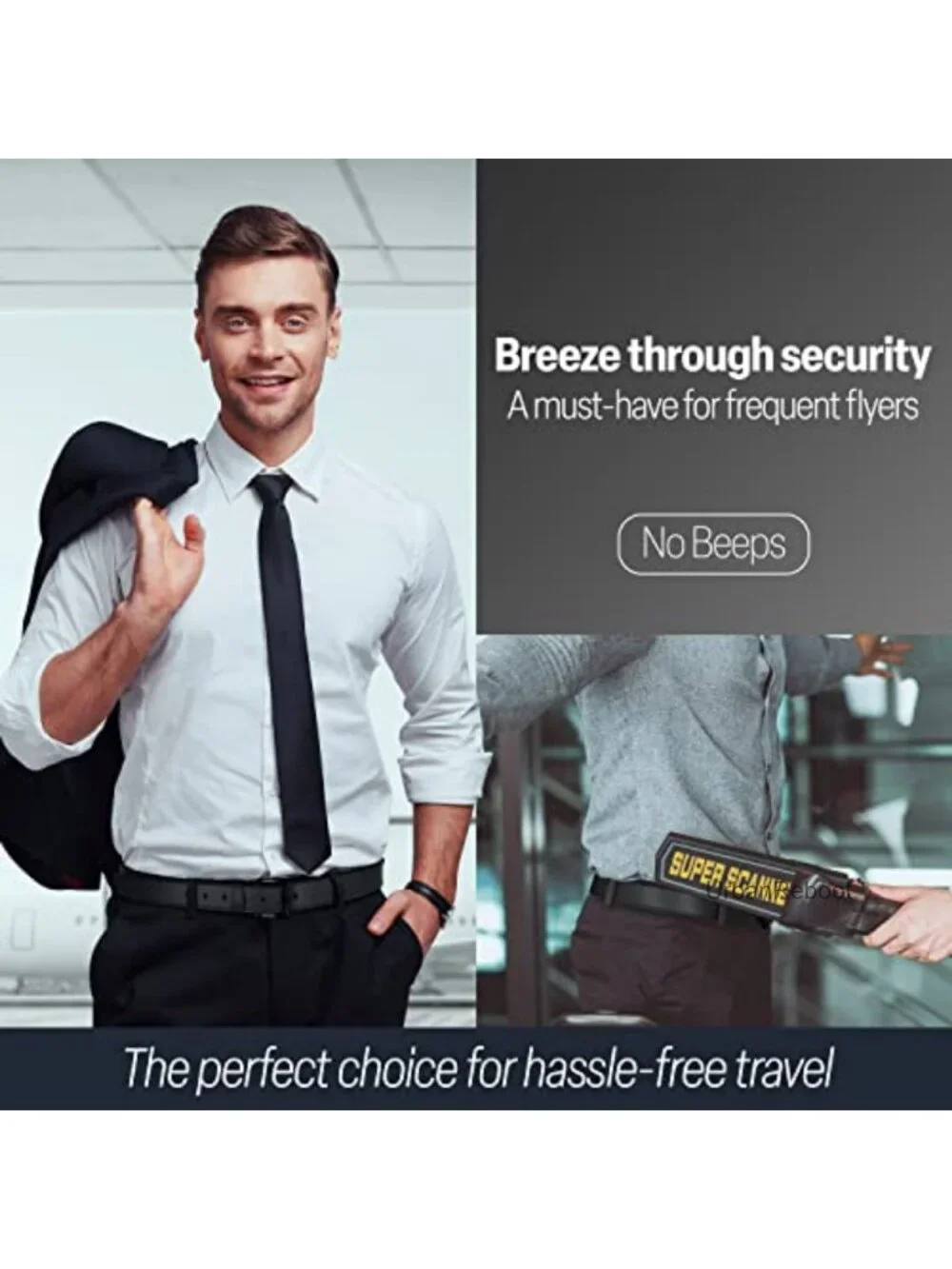 Hypoallergenic Metal Free Leather Belt, TSA Approved, Nickel Free Mens Belt